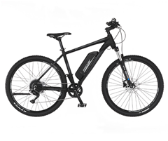 FISCHER MONTIS EM 2127 Mountainbike (27,5 Zoll, Rahmenhöhe: 48 cm, Herren-Rad, 422 Wh, schwarz matt) für 749€ (Vergleich: 949€)