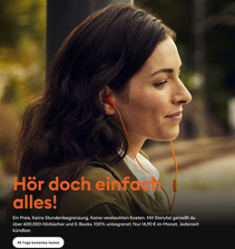 Storytel 45 Tage kostenlos testen – unbegrenzt Hörbücher hören