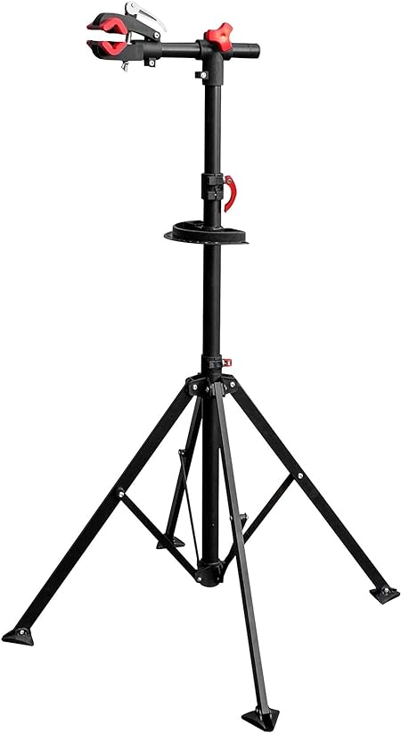 EUFAB 16414 Fahrradständer Profi, mit Stativ, 1,56 Zoll, 151-190 cm, ca. 30kg Nutzlast, Schwarz für 33,74€
