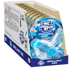 WC Frisch Brilliant Gel Arctic Ocean (11 Stück), WC-Reiniger & Duftspüler für 13,60€ (Vergleich: 27,39€)