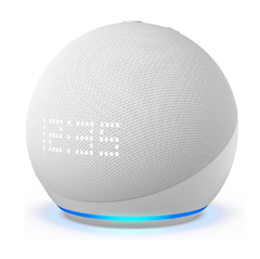 Echo Dot mit Uhr (5. Gen., 2022) | Smarter WLAN- und Bluetooth-Lautsprecher für 39,99€ (Vergleich: 57,99€)