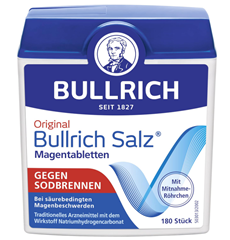 Bullrich Salz | Schnelle Hilfe bei Sodbrennen und säurebedingten Magenbeschwerden | vegan | 180 Tabletten für 3,56€ (Vergleich: 5,97€)