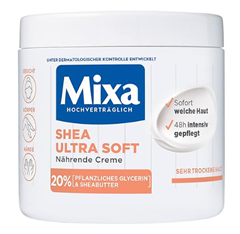 Mixa Shea nährende Creme für Gesicht, Körper & Hände mit 20% pflanzlichem Glycerin & Sheabutter für sehr trockene Haut für 4,70€ (Vergleich: 7,95€)
