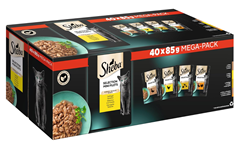 Sheba Selection in Sauce 40x85g Portionsbeutel (Geflügel Variation mit Ente, Huhn, Geflügel und Truthahn) für 14,17€ (Vergleich: 23,99€)