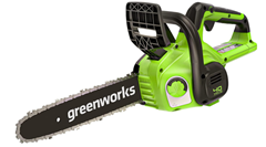 Greenworks G40CS30II Akku Kettensäge (12 Zoll (30 cm) Blattlänge, 4,2 m/s Kettengeschwindigkeit, 2,6 kg, automatisches Öl-System, OHNE 40V Akku & Ladegerät) für 108,99€ (Vergleich: 137,84€)