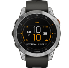 GARMIN Epix Smartwatch Edelstahl Silikon, 127-210 mm, Schiefergrau/Silber für 413,99€ (VG: 488,33€)