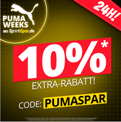 SportSpar: 10% Extra Rabatt auf alle Puma Artikel