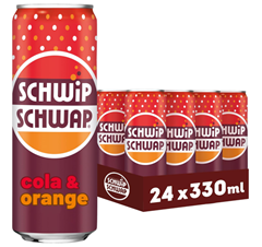 24x SchwipSchwap (0,33) Cola-Erfrischungsgetränk mit Orange für 13,85€ (Vergleich: 21,36€)