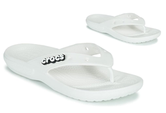 Crocs Unisex Classic Flip Zehentrenner weiß (Gr. 36-49) für 8,90€ (Vergleich: 28,45€)