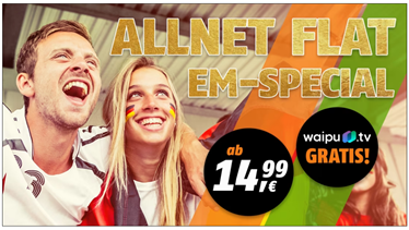 [Top] Allnet Flat im Telekom Netz (40GB 5G) für 19,99€/Monat oder im Vodafone Netz (30GB LTE) für 14,99€ + 24 Monate Waipu.tv geschenkt