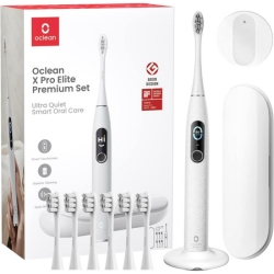 Oclean X Pro Elite Premium Set – elektrische Zahnbürste mit 6 Bürstenköpfe & Reiseetui für 59,49€ (VG: 69,90€)