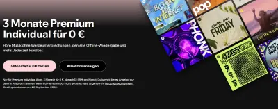 💥 3 Monate Spotify Premium 🎧 komplett kostenlos testen statt 39€
