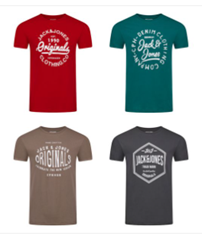 4er Pack Jack & Jones T-Shirts JJLINO für 31,99€ (Vergleich: 49,99€)
