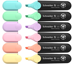 6er Pack Schneider Job 150 Pastell Textmarker für 2,02€ (Vergleich: 7,59€)