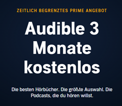 Amazon Prime: 3 Monate Audible kostenlos (2 Monate ohne Prime)