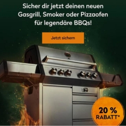 BURNHARD: 20% EM-Rabatt auf Gasgrills, Pizzaöfen & Smoker
