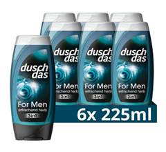 6er Pack Duschdas 3-in-1 Duschgel & Shampoo For Men für 5,64€ (Vergleich: 8,70€)