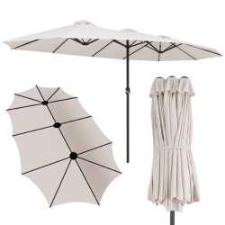 Kingsleeve Doppelsonnenschirm (460 x 270cm, cremefarben) für 79,95€ (VG: 99,95€)