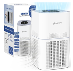 DAYETTE-Luftreiniger für große Räume bis zu 120 m² (echter H13-HEPA-Filter, entfernen 99,97% Staub, Allergien, Gerüche, Tierhaare, Rauch und Pollen) für 64,19€