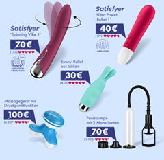 Eis.de: 5 verschiedene Tagestipps für je 0€ mitbestellbar (z.B. Satisfyer ‚Spinning Vibe 1‘ ab 39,95€)