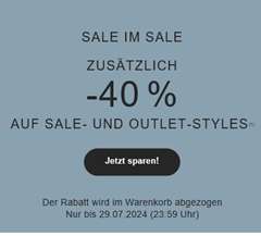 Fossil: 40% Extra Rabatt auf reduzierte Artikel + 15% Newsletter Rabatt
