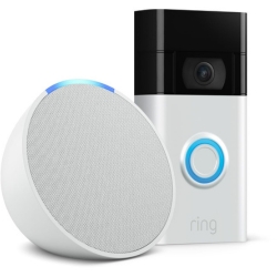 Ring Videotürklingel Smart Home Einsteigerset (Videotürklingel 2 Gen + Amazon Echo Pop) für 49,99€ (VG: 128,76€)