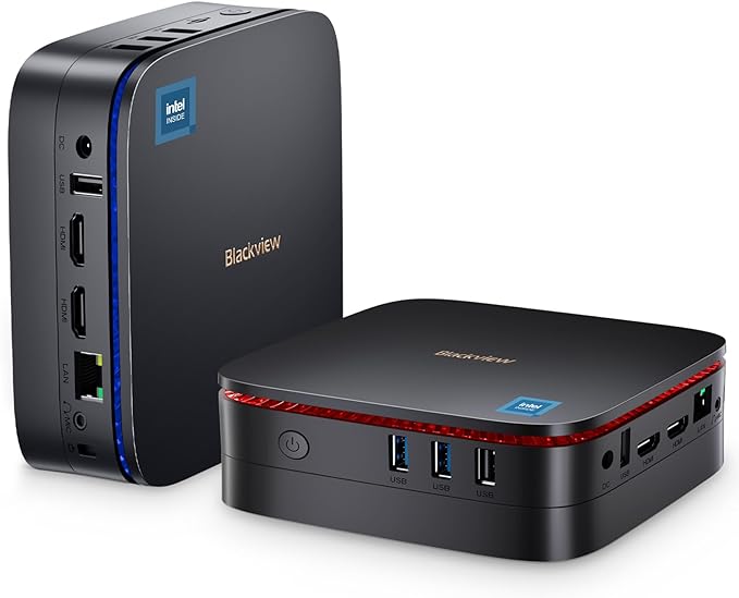 Blackview Mini PC MP60, Mini Computer mit 16GB DDR4 RAM, 512GB M.2 SSD, Intel 11th. Gen N5095 für 153,59€