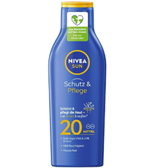NIVEA SUN Schutz & Pflege Sonnenmilch LSF 20 (250 ml) für 5,11€