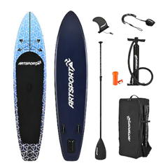 ArtSport Stand Up Paddle Board Deep Ocean – Aufblasbares SUP Board Set bis 150 kg für 145,94€ (Vergleich: 199,99€)