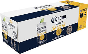 Corona Extra Premium Lager Dosenbier, EINWEG, Internationales Lager Bier (10+2 X 0.33 l) für 9,19€