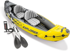 Intex Explorer K2 Kayak, 2-Person Inflatable Kayak Set mit Aluminum Oars und High Output Air Pumpe für 80,99€