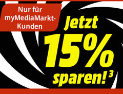 myMediaMarkt: 15% Rabatt auf viele Kategorien bei MediaMarkt