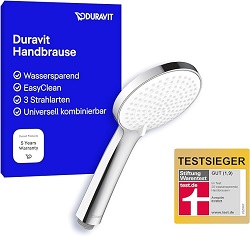 Duravit Universal Duschkopf mit drei Strahlarten (Ø 110 mm) für 16,99€ (Vergleich: 24,12€)