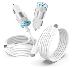 KFZ-Ladegerät 48W mit 2x 1m USB-C Kabel für 5,99€