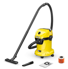 Kärcher Akku-Nass-/Trockensauger WD 3-18 (inkl. Filter, Fugen- und Nass-/Trockensaugdüse, 225 Watt, Kunststoffbehälter: 17 l, Saugschlauch: 2 m, ohne Akku, ohne Ladegerät) für 63,99€ (Vergleich: 82,99€)