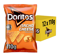 Doritos Nacho Cheese -Tortilla Nachos mit Käse Geschmack (12 x 110g) für 11,99€ (Vergleich: 23,88€)