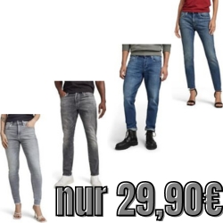 29 verschiedene G-Star Jeans Modelle für je 29,90€