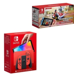NINTENDO Switch OLED-Modell weiß / Mario Editon rot + Mario Kart Live: Home Circuit Mario / Luigi für zusammen nur 339€ (VG: 390,95€)