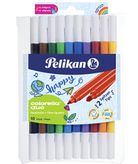 Pelikan 973172 Fasermaler Colorella Duo, 1 Set, 10-farbig für 3,89€