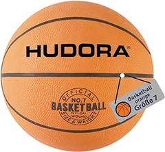 HUDORA Basketball Größe 7 orange, unaufgepumpt – Indoor & Outdoor Gummi-Basketball für 9,99€