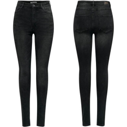 ONLY Female Skinny Jeans mit hoher Taille, Schwarz (Gr.: W26 – 33 & L 30 – 34) für 13,10€ (VG: 23,90€)