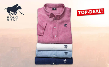 Polo Sylt Herren Baumwoll-Leinen-Mix Hemd kurzarm für 28,79€