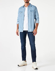 Pepe Jeans Stanley Taper Fit Jeans medium blue (VX2) für 35,99€ (VG: ab 56,48€)