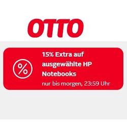 Otto: 15% Extra-Rabatt auf ausgewählte Notebooks von HP