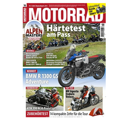 6 Monate MOTORRAD Zeitschrift (13 Hefte) für 72,15€ mit 65€ Verrechnungsscheck oder 65€ Amazon Gutschein