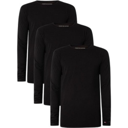 3er Pack Tommy Hilfiger Herren Langarm T-Shirts, Schwarz (Gr.: S – XXL) für 30€ (VG: 41,98€)