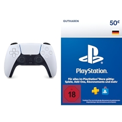 Playstation DualSense Wireless-Controller + 50€ PSN Store Guthaben für 95,19€ (VG: 112,38€)