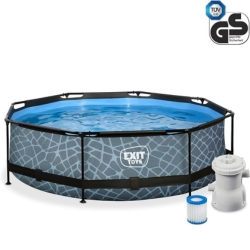 EXIT Stone Pool ø 300 x 76 cm mit Filterpumpe für 44,99€ (VG: 79€)