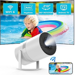 YooYaa Full-HD Mini Beamer mit Auto-Trapezkorrektur und Android OS für 61,99€