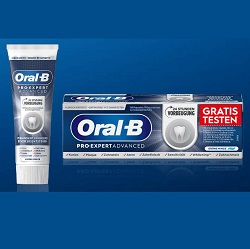 Zahncreme Oral-B Pro-Expert Advanced Dank einer Erstattung kostenlos testen
